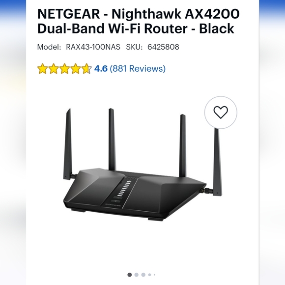 Brand New Sealed Netgear Nighthawk AX5 AX4200 WiFi 6 Router - RAX43 - Picture 8 of 8